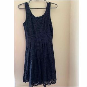 J Crew navy lace dress